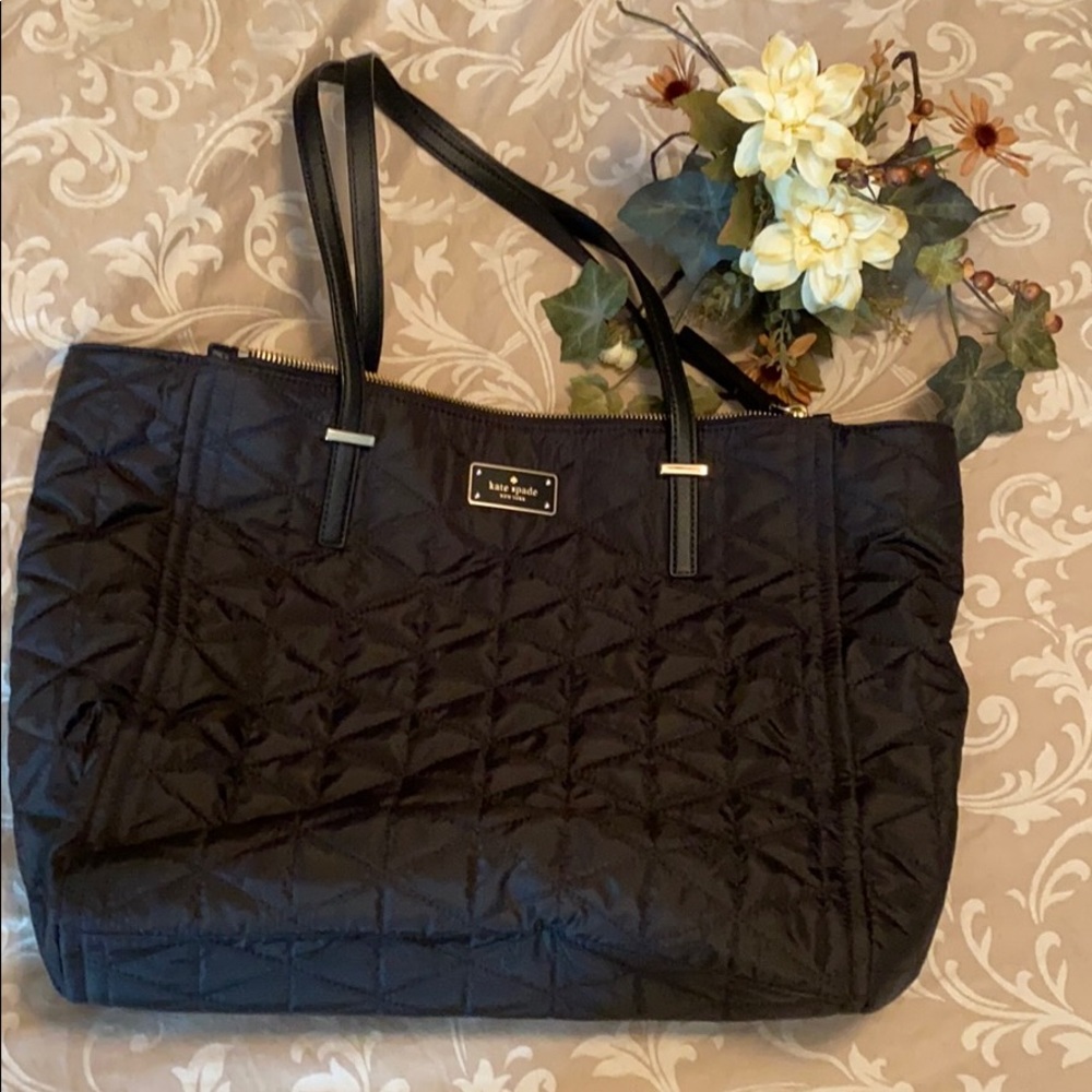 Kate Spade Double Zippered Quilted Tote - Picture 2 of 7